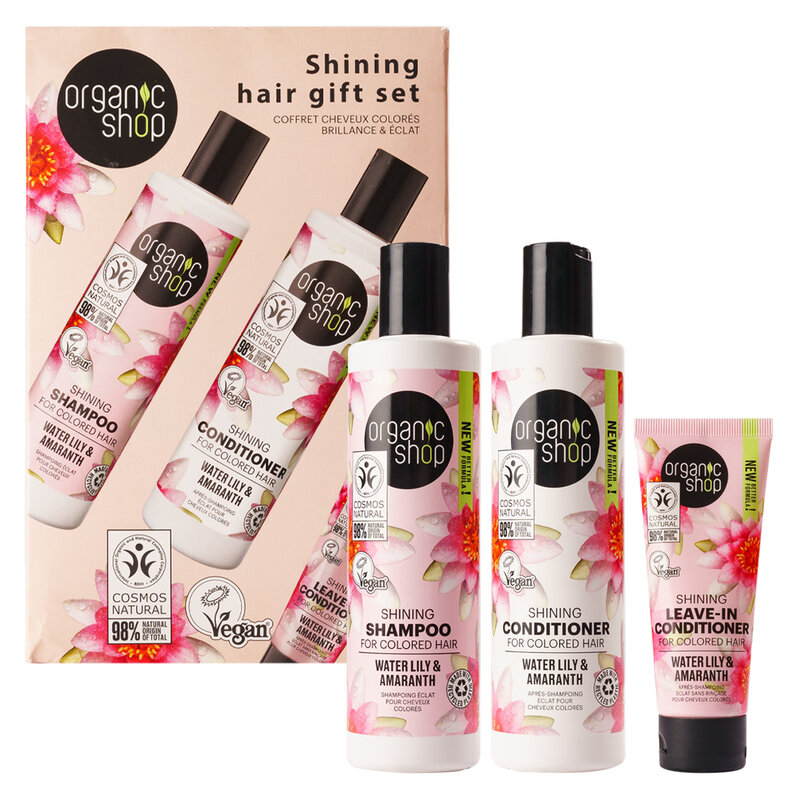Set Organic Shop Shining Hair Set For Colored Hair – Water Lily & Amaranth - Ảnh 2