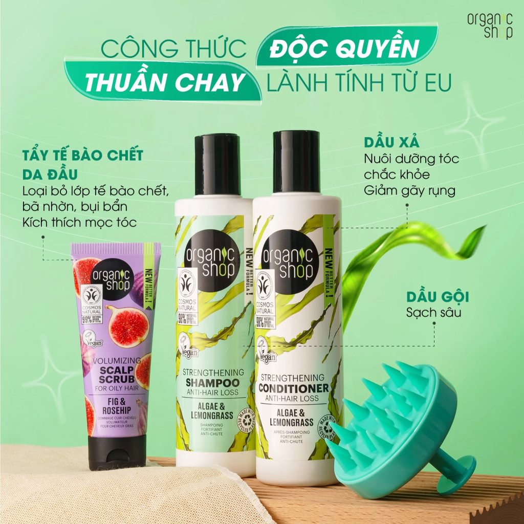 Set Organic Shop Strengthening Anti Hair Loss – Algae & Lemongrass