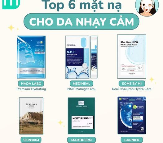 TOP 6 Mặt Nạ Giấy Cho Da Nhạy Cảm