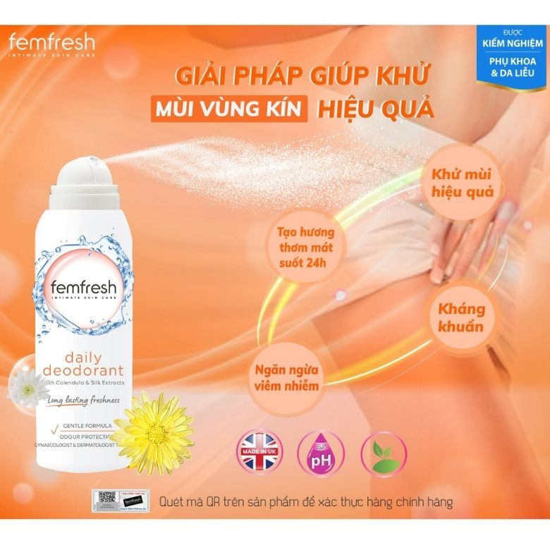 Xịt Thơm Mát Vùng Kín Femfresh 125ml
