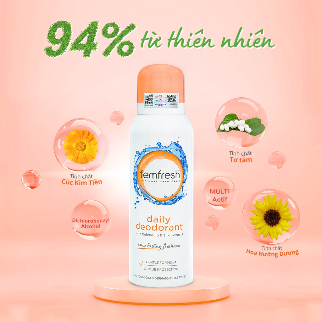 Xịt Thơm Mát Vùng Kín Femfresh 125ml