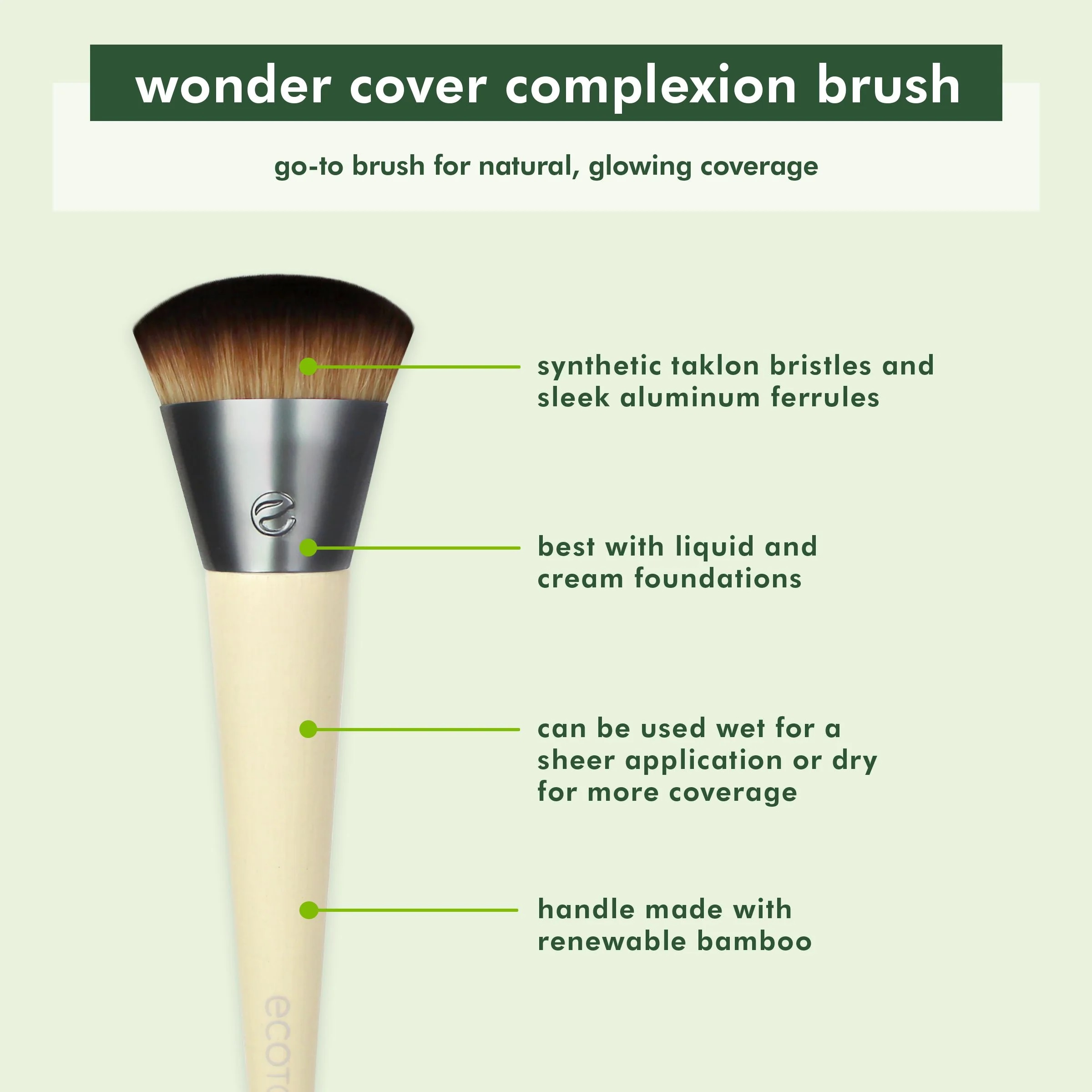 Cọ Tán Nền Ecotools Wonder Cover Complexion Foundation Makeup Brush Cọ Tán Nền Ecotools Wonder Cover Complexion Foundation Makeup Brush - Ảnh 4