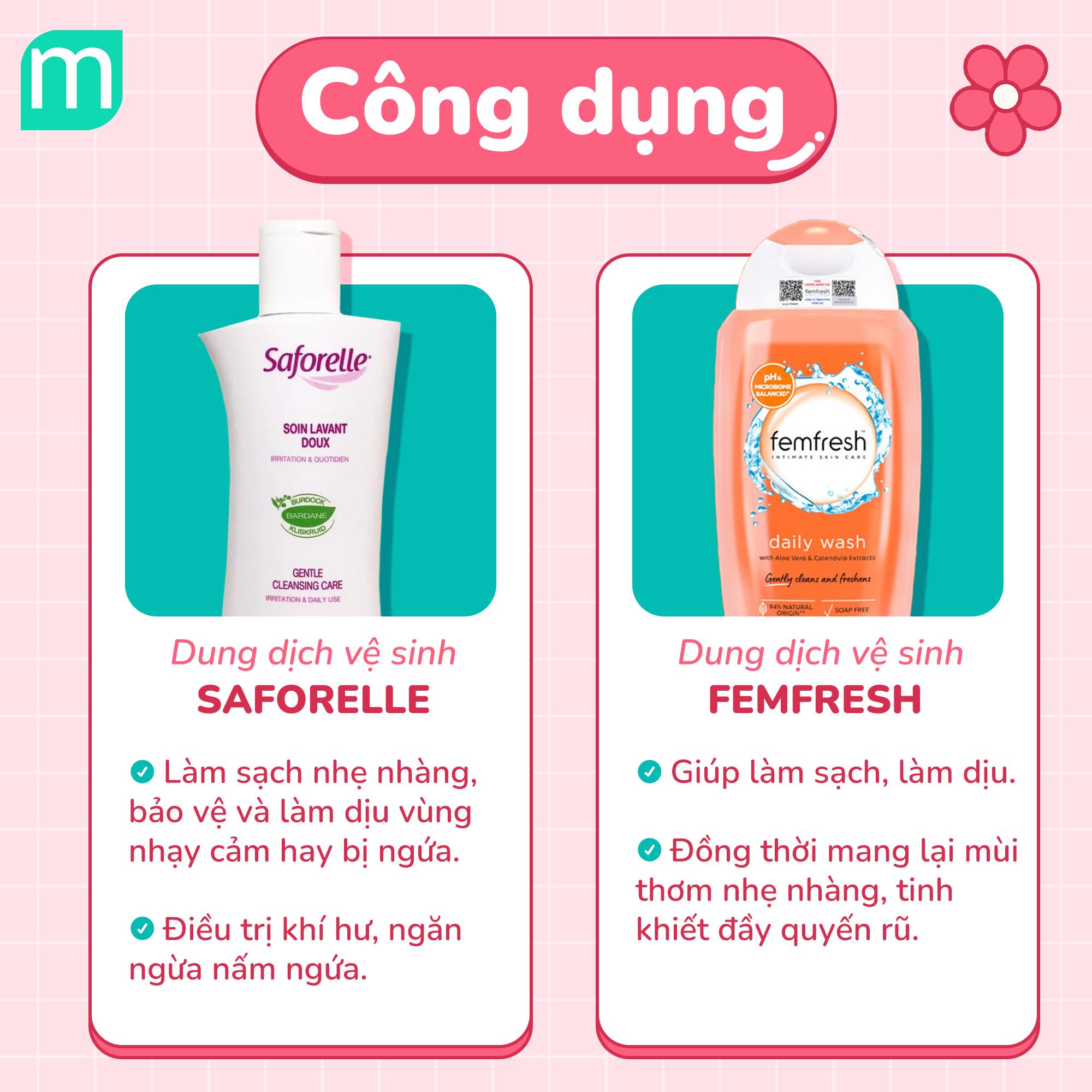 So Sánh Dung Dịch Vệ Sinh Saforelle VS Femfresh