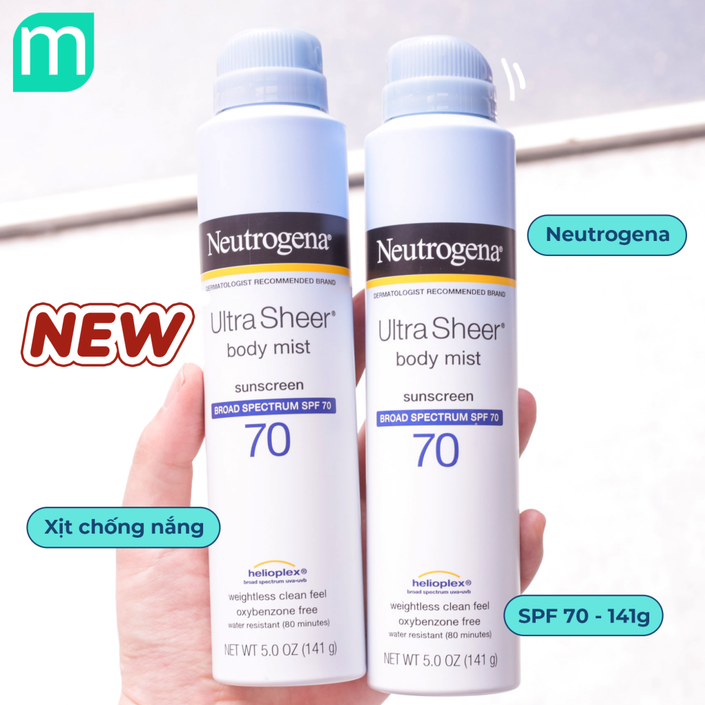 Xịt Chống Nắng Body Neutrogena Ultra Sheer SPF70 141G