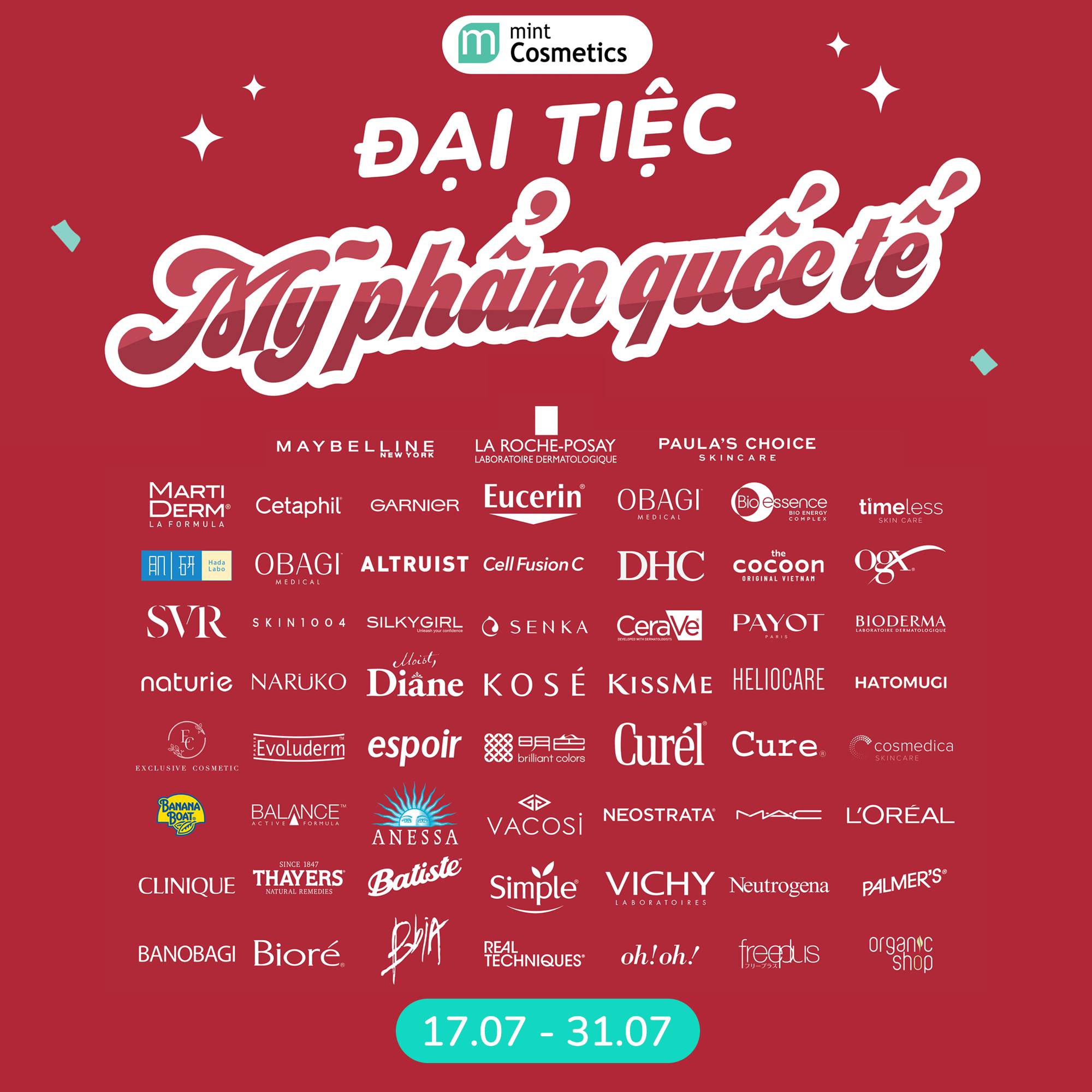 [Đại Tiệc Mỹ Phẩm Quốc Tế] SALE BOM TẤN UPTO 60% – QUÀ CỰC CHẤT