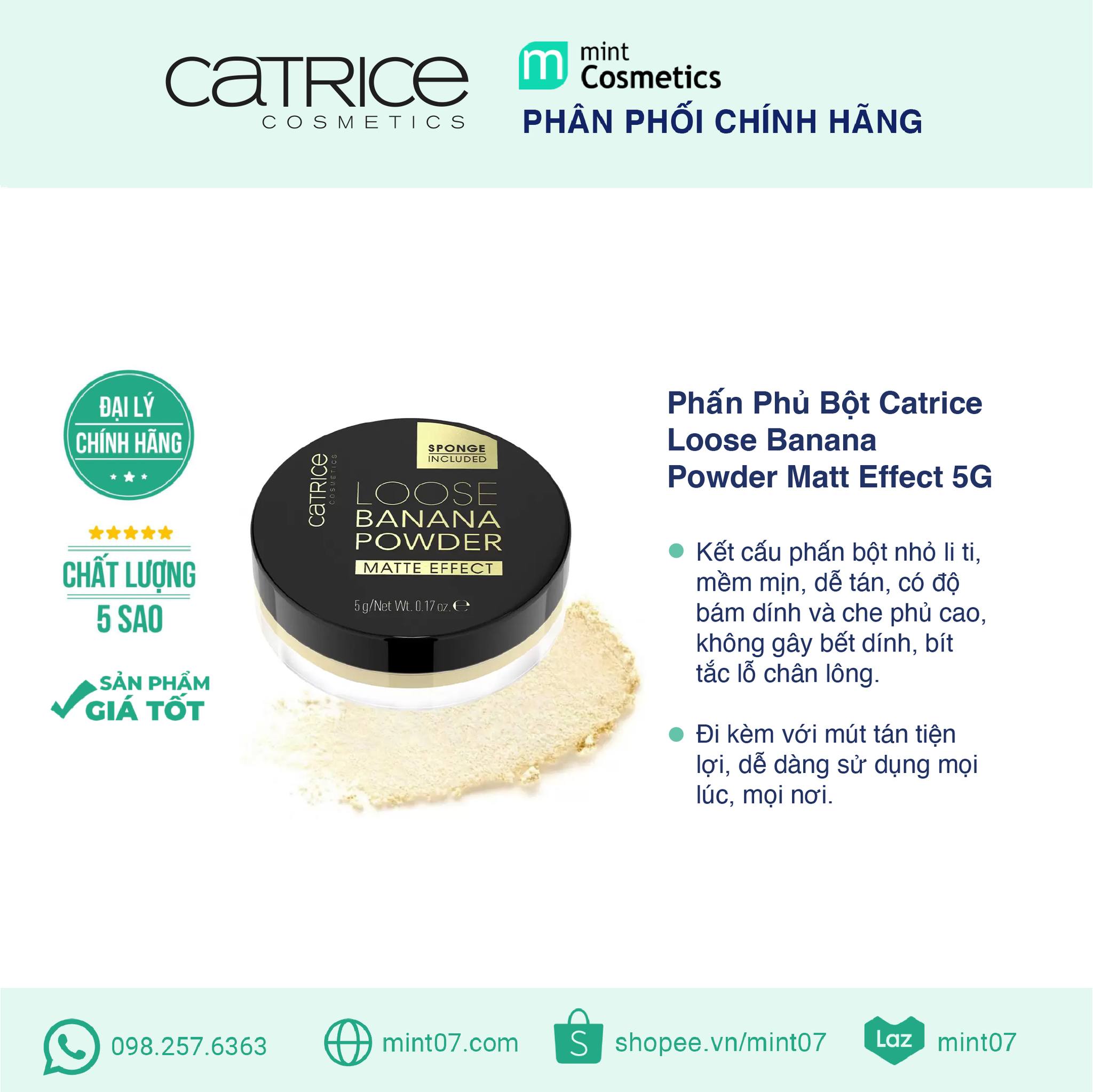 Phấn Phủ Bột Catrice Lose Banana Powder Matt Effect 5G