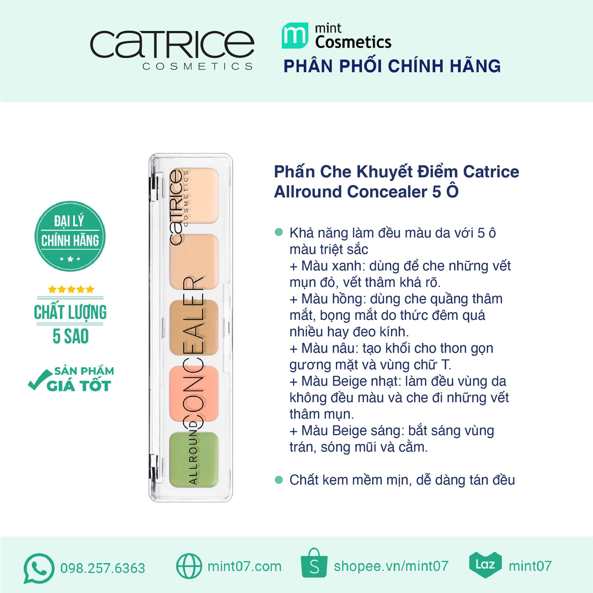 Phấn Che Khuyết Điểm Catrice Allround Concealer 5 Ô Dạng Kem