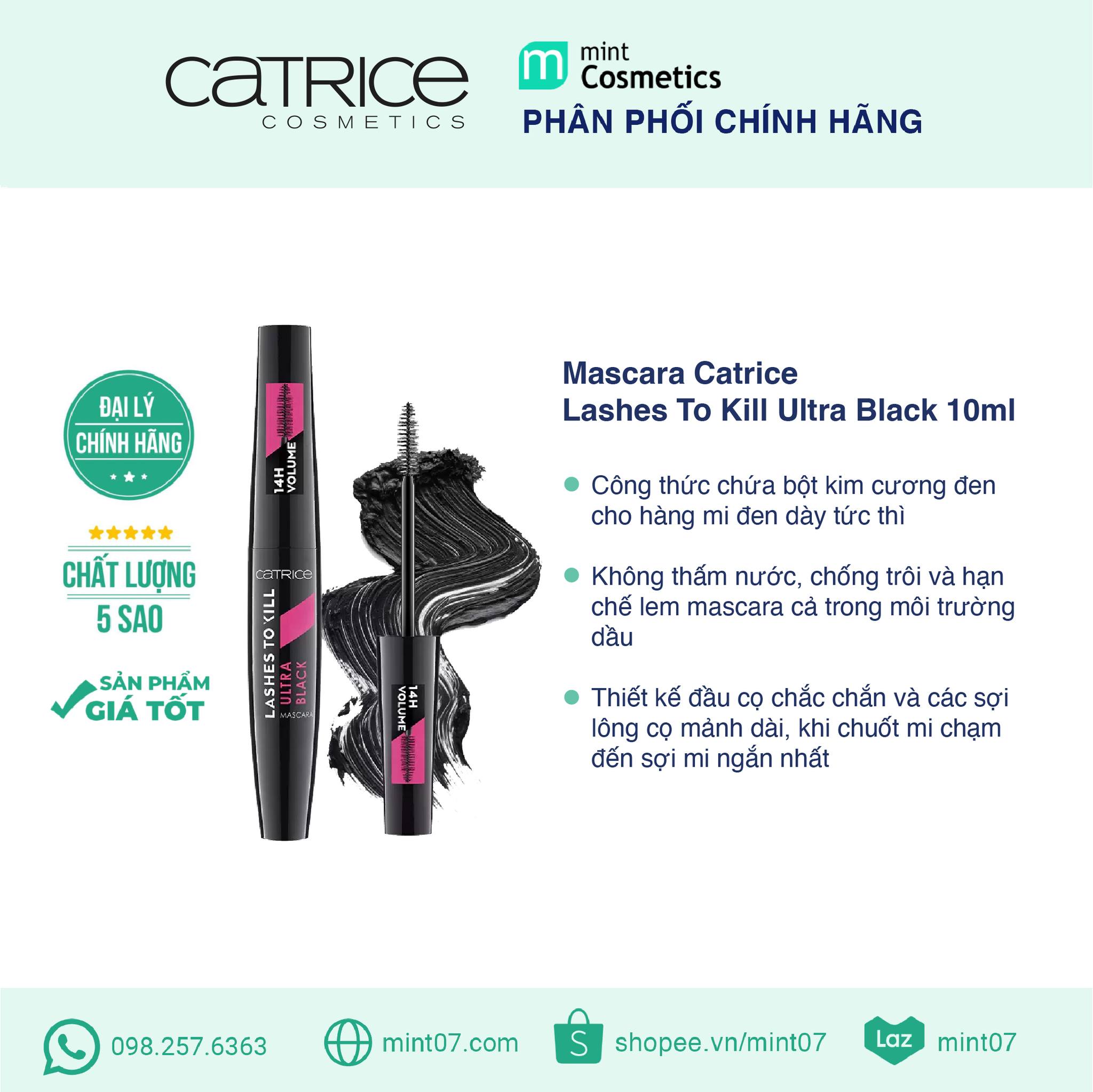 Mascara Catrice Lashes To Kill Ultra Black 10ml