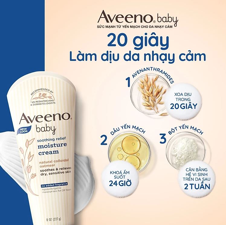 KEM DƯỠNG AVEENO BABY SOOTHING RELIEF 227G