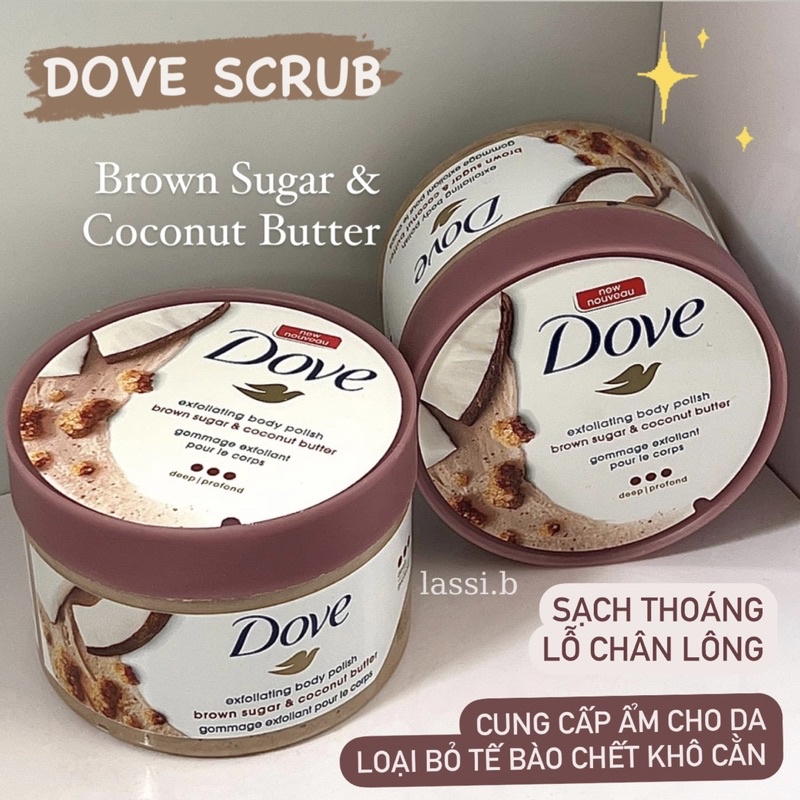 Tẩy Da Chết Dove Dove Exfoliating Body Polish Brown Sugar & Coconut Butter 298g