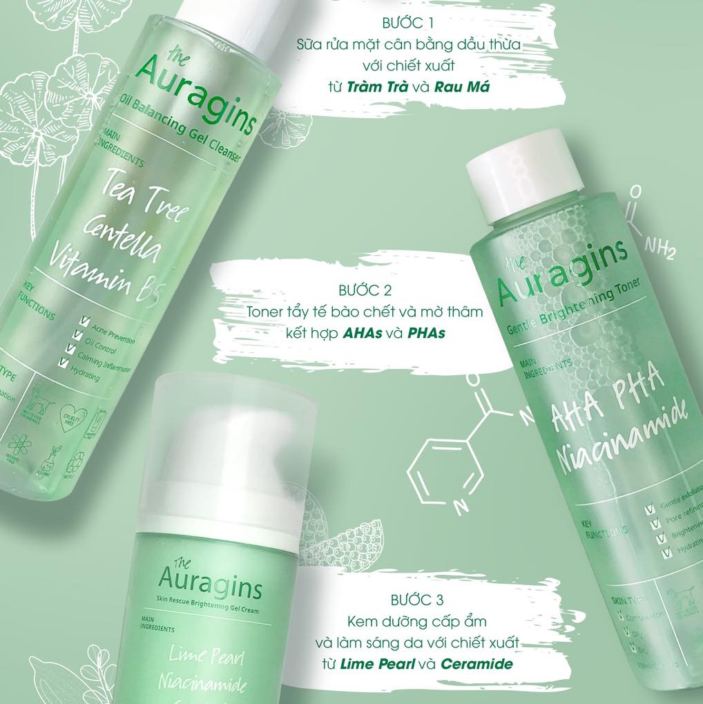 Gel dưỡng ẩm The Auragins Skin Rescue Brighttening gel Cream 100ml
