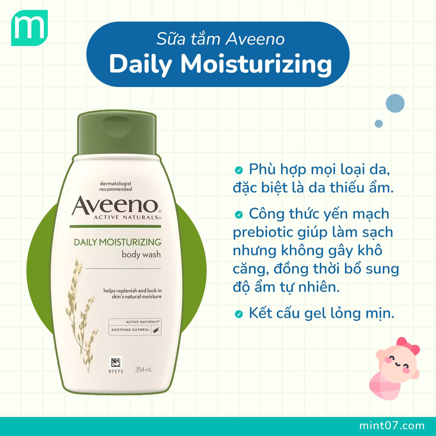 SỮA TẮM AVEENO DAILY MOISTUREZING 354ML