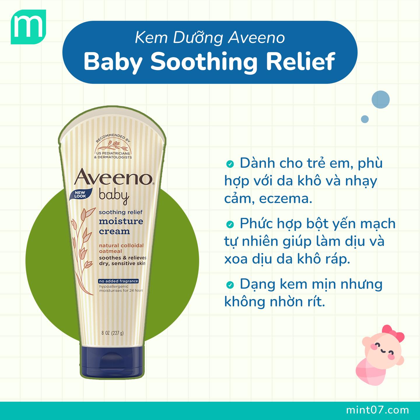 KEM DƯỠNG AVEENO BABY SOOTHING RELIEF 227G