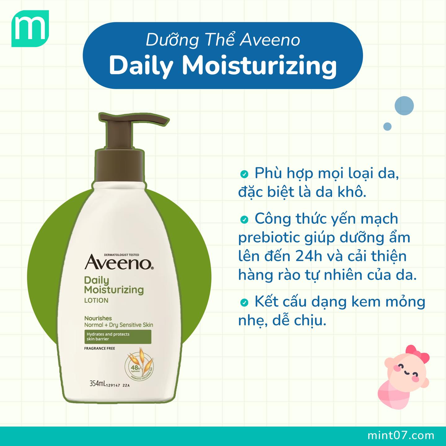 DƯỠNG THỂ AVEENO DAILY MOISTURIZING 354ML