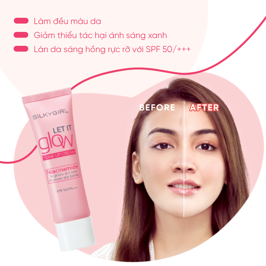 Kem Lót Silky Girl Let It Glow Tone Up Cream 25ml Kem Lót Silky Girl Let It Glow Tone Up Cream 25ml