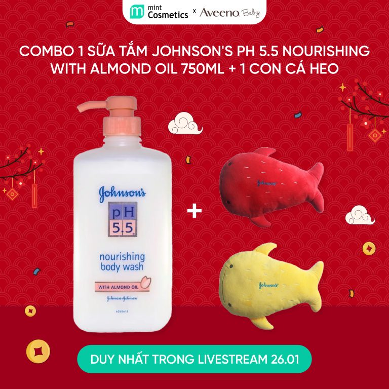 COMBO SỮA TẮM JOHNSON'S PH NOURISHING WITH ALMOND OIL 750ML
