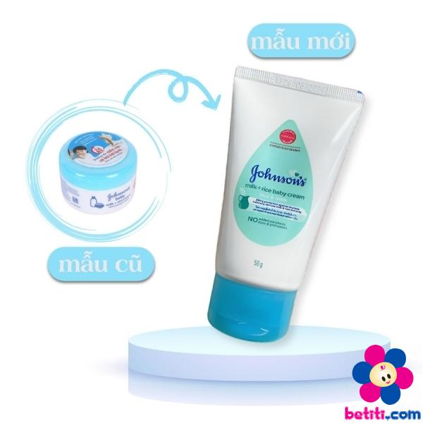 COMBO 2 TUÝP KEM JOHNSON MILK RICE BABY 50G + 1 CON CÁ HEO BÔNG