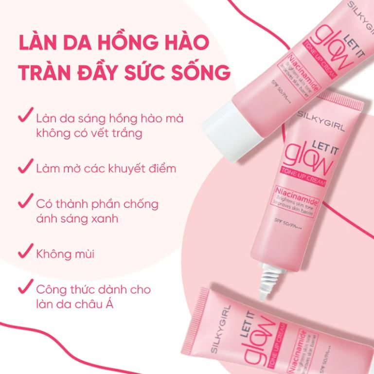 Kem Lót Silky Girl Let It Glow Tone Up Cream 25ml Kem Lót Silky Girl Let It Glow Tone Up Cream 25ml
