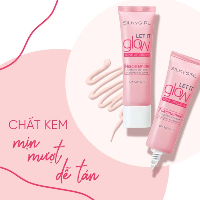 Kem Lót Silky Girl Let It Glow Tone Up Cream 25ml Kem Lót Silky Girl Let It Glow Tone Up Cream 25ml