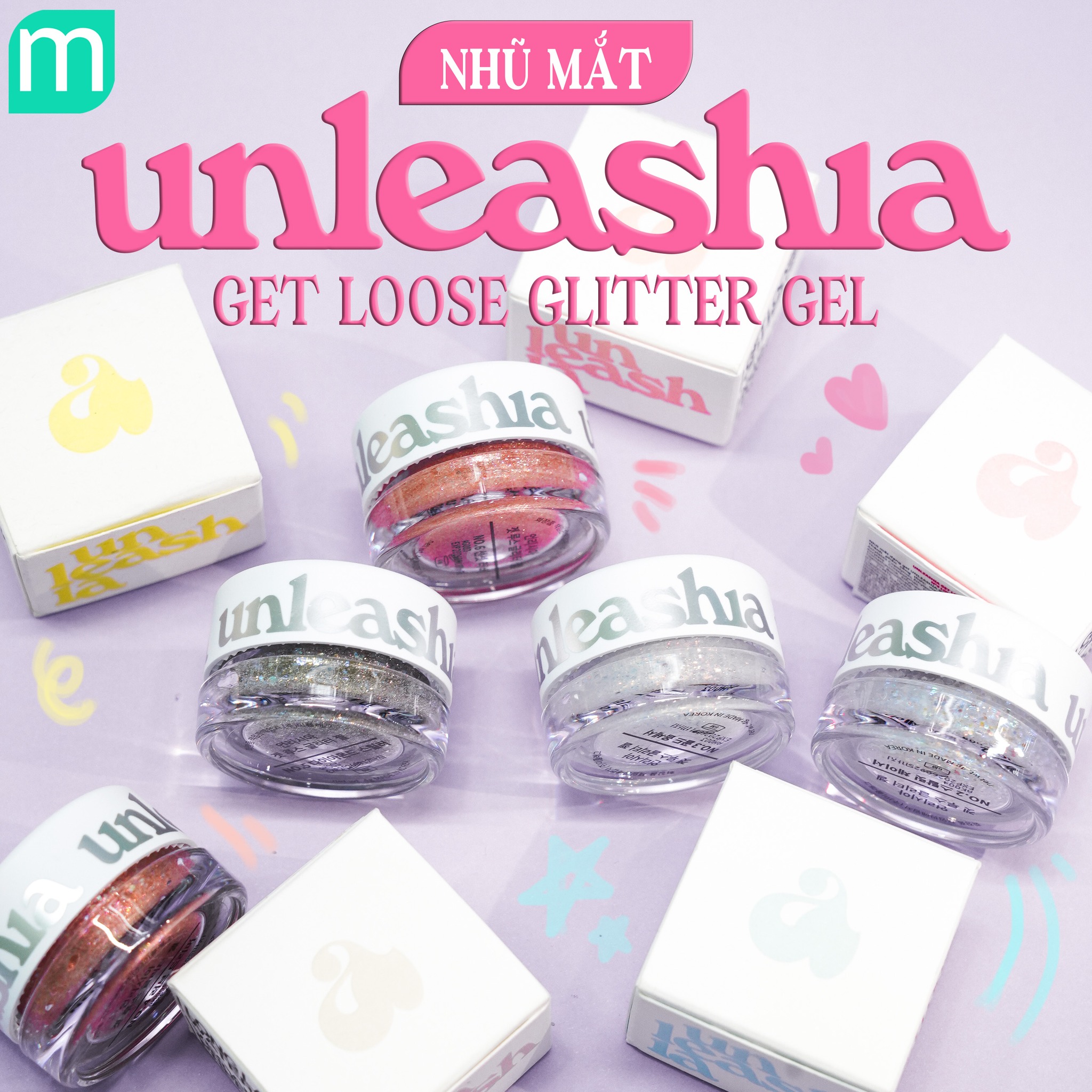 Nhũ Mắt Unleashia Get Loose Glitter Gel Mini Nhũ Mắt Unleashia Get Loose Glitter Gel Mini