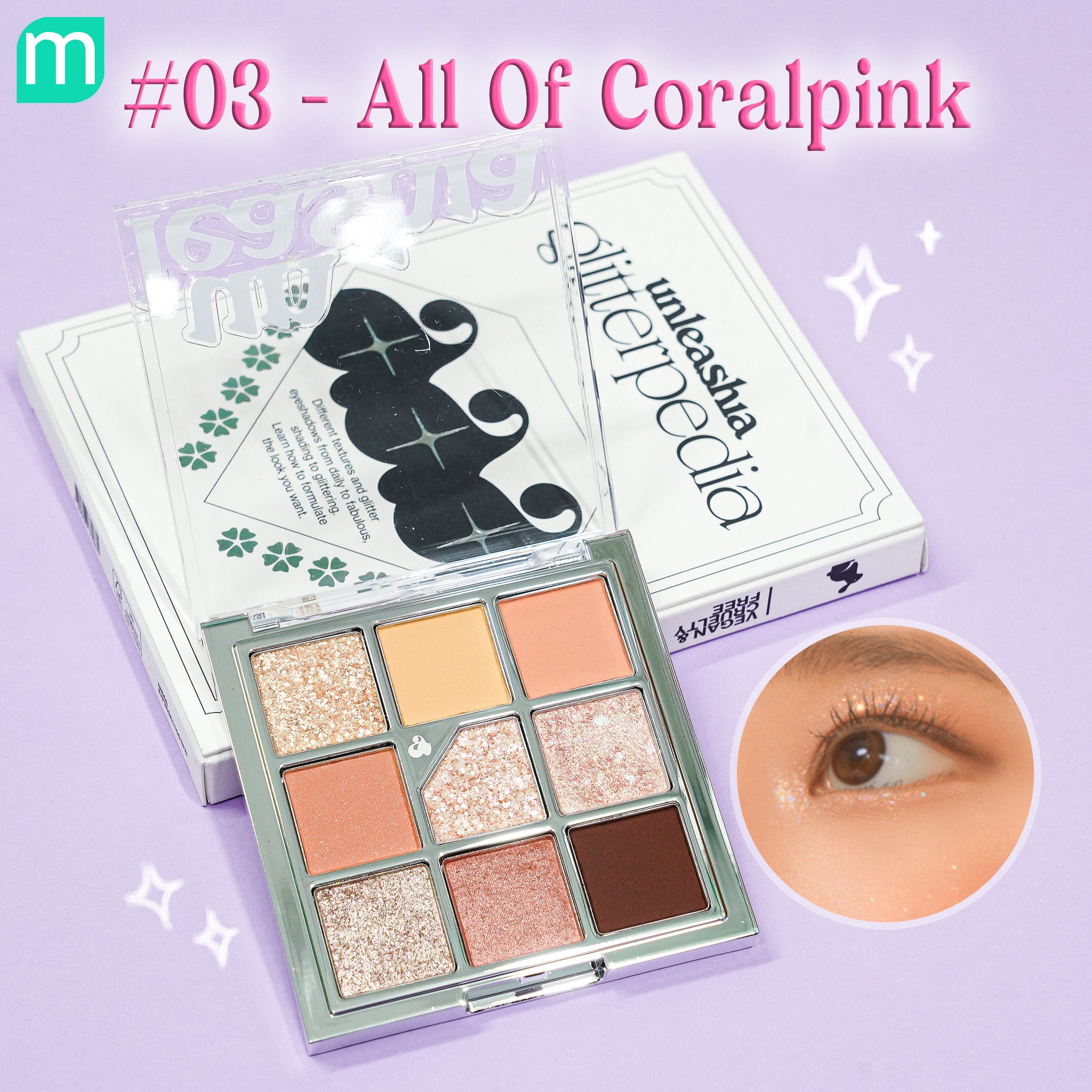 Bảng Mắt Unleashia 9 Ô Glitter Pedia Bảng Mắt Unleashia 9 Ô Glitter Pedia
