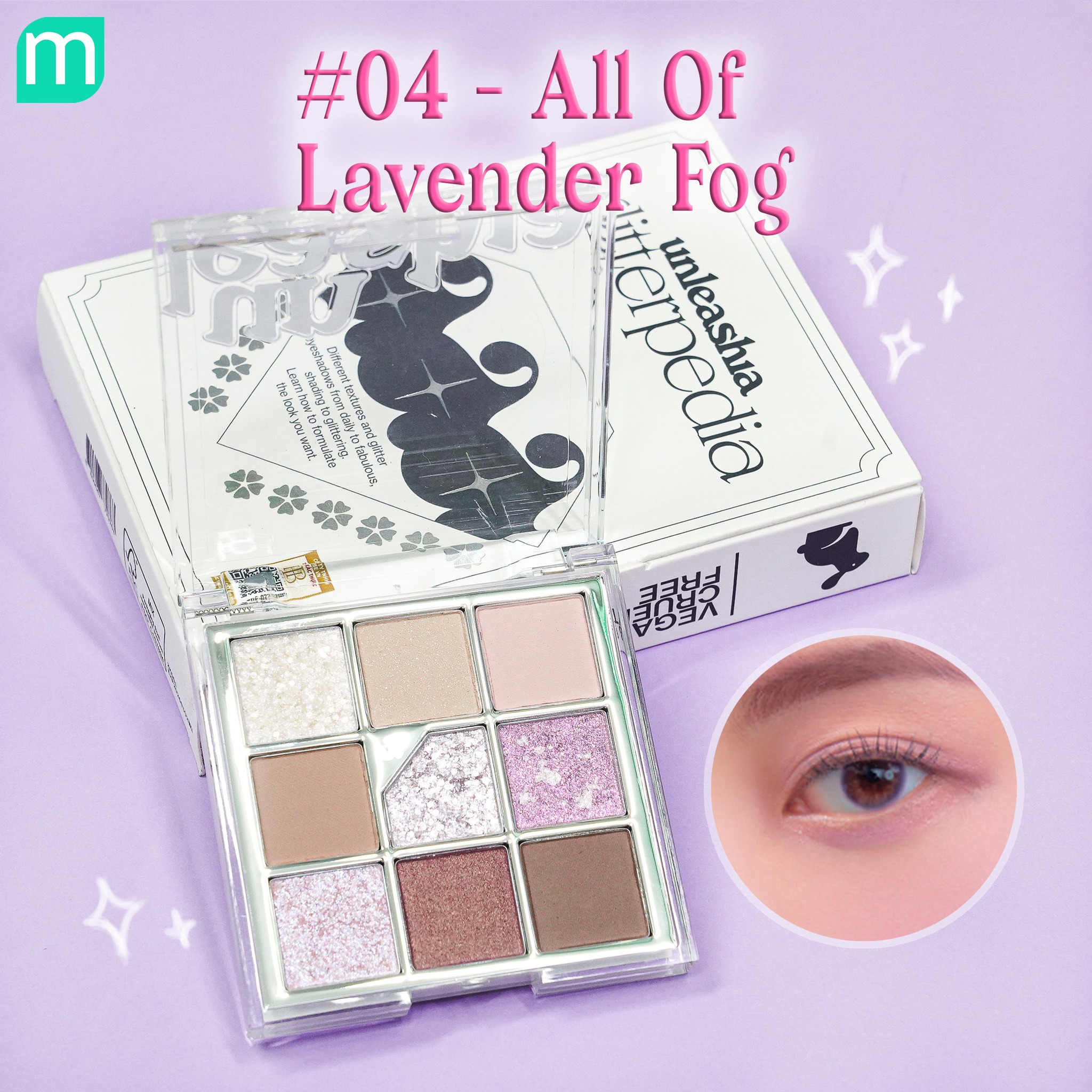 Bảng Mắt Unleashia 9 Ô Glitter Pedia Bảng Mắt Unleashia 9 Ô Glitter Pedia