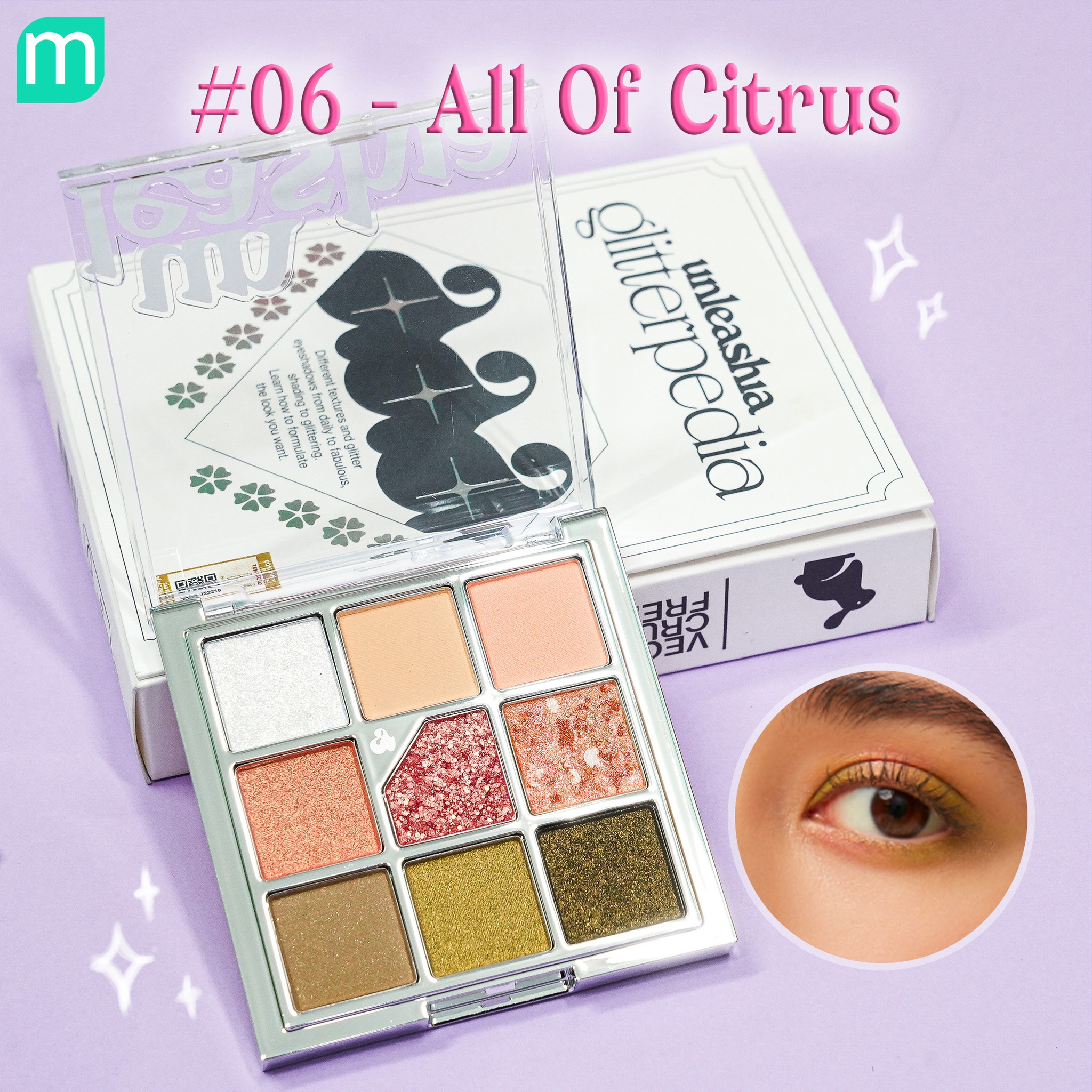 Bảng Mắt Unleashia 9 Ô Glitter Pedia Bảng Mắt Unleashia 9 Ô Glitter Pedia