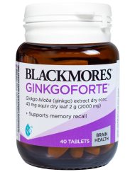 Viên uống BLACKMORES Ginkgo Forte Hỗ Trợ Tuần Hoàn 40 Viên