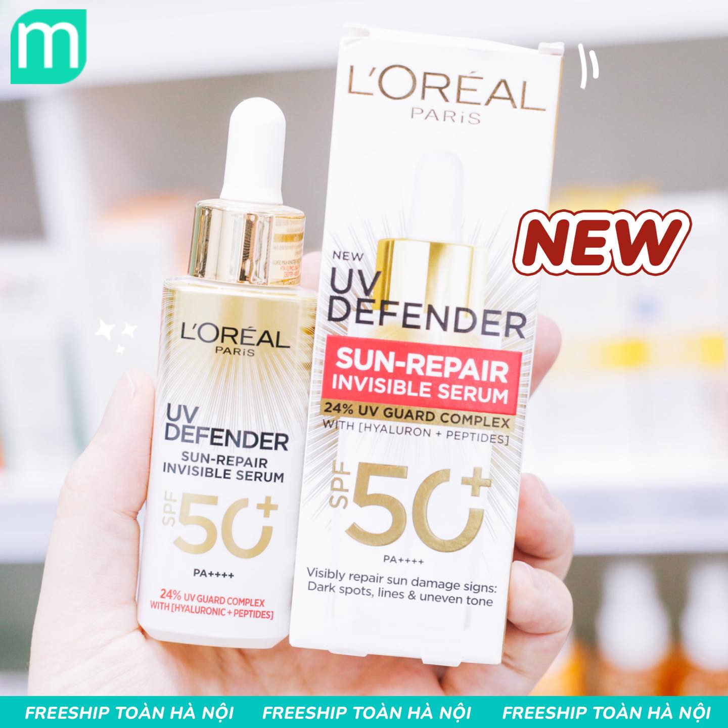 Kem Chống Nắng Loreal UV Defender Sun-Repair Invisible Serum SPF 50+ PA++++ 30ml