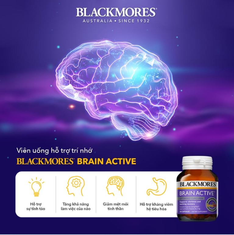 Viên uống BLACKMORES Brain Active Bổ Não 30 VIÊN