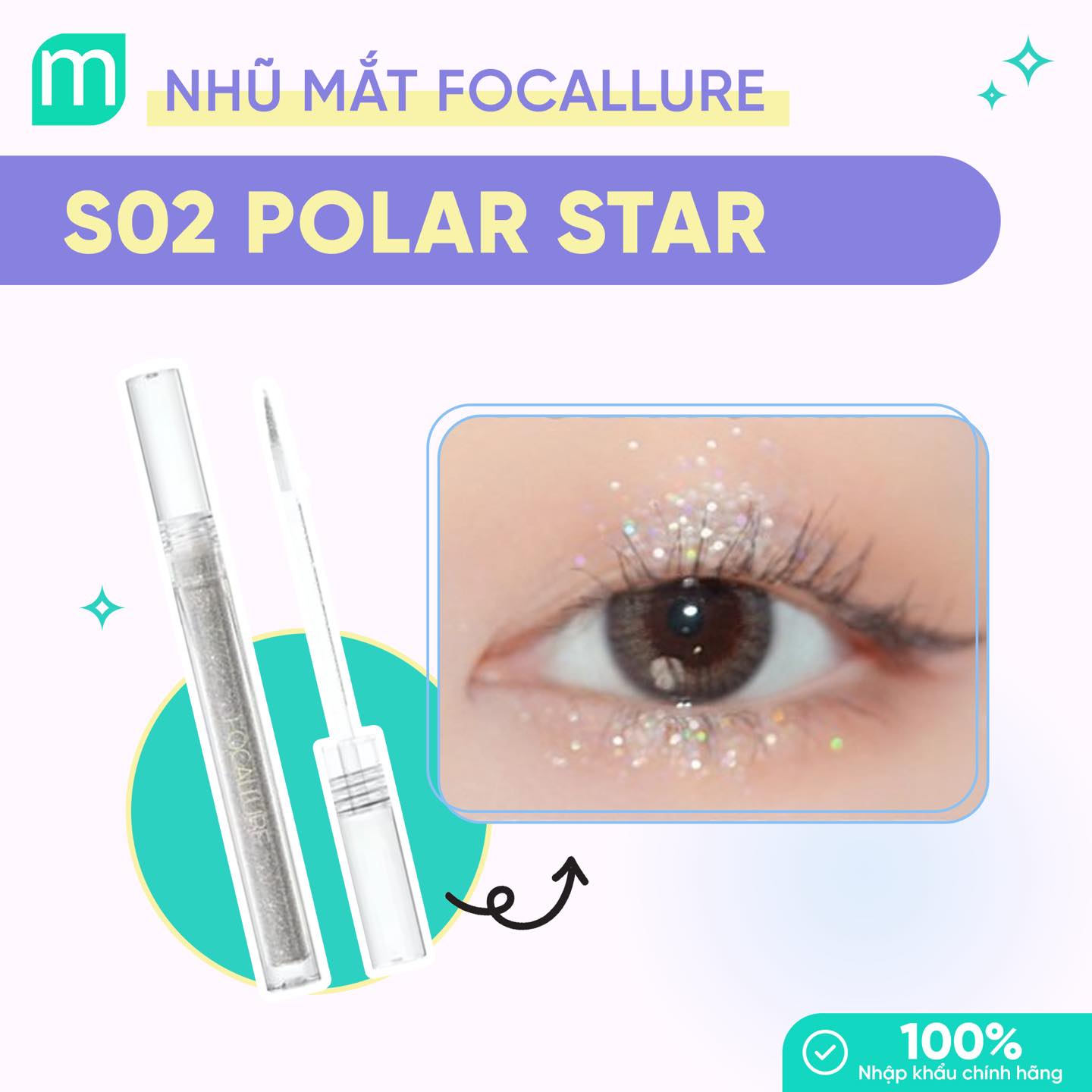 Nhũ Mắt Focallure Glittering Liquid Eyeshadow FA195 19g Nhũ Mắt Focallure Glittering Liquid Eyeshadow FA195 19g