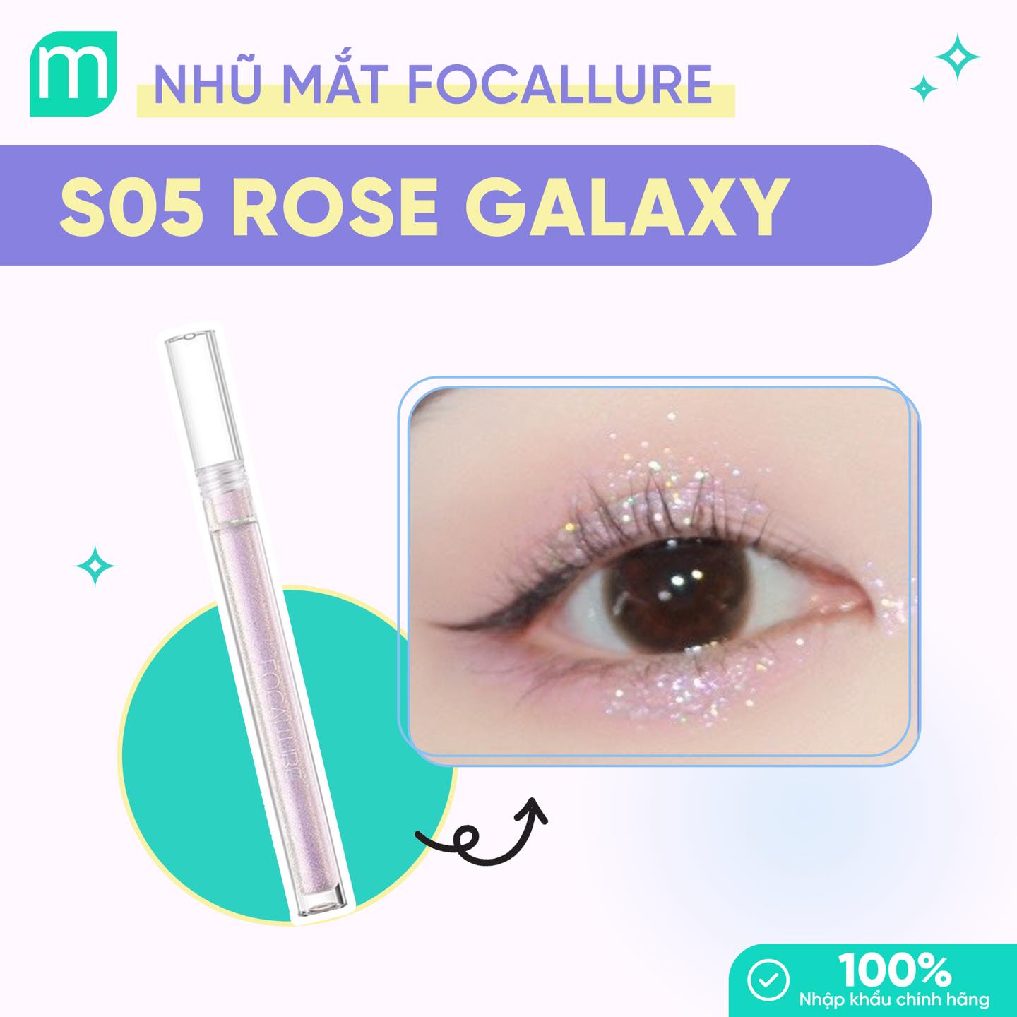 Nhũ Mắt Focallure Glittering Liquid Eyeshadow FA195 19g Nhũ Mắt Focallure Glittering Liquid Eyeshadow FA195 19g