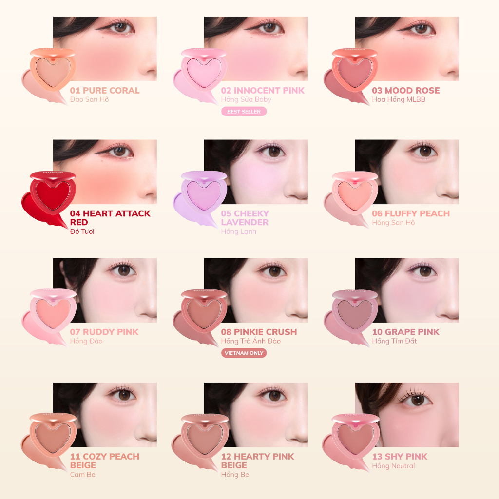 Phấn Má LilyByred Dạng Kem Luv Beam Cheek Balm Phấn Má LilyByred Dạng Kem Luv Beam Cheek Balm