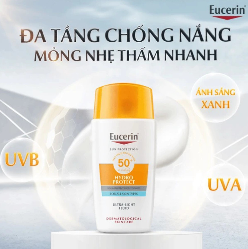 Kem Chống Nắng Eucerin Hydro Protect Ultra Light Fluid SPF 50+ 50ml Kem Chống Nắng Eucerin Hydro Protect Ultra Light Fluid SPF 50+ 50ml