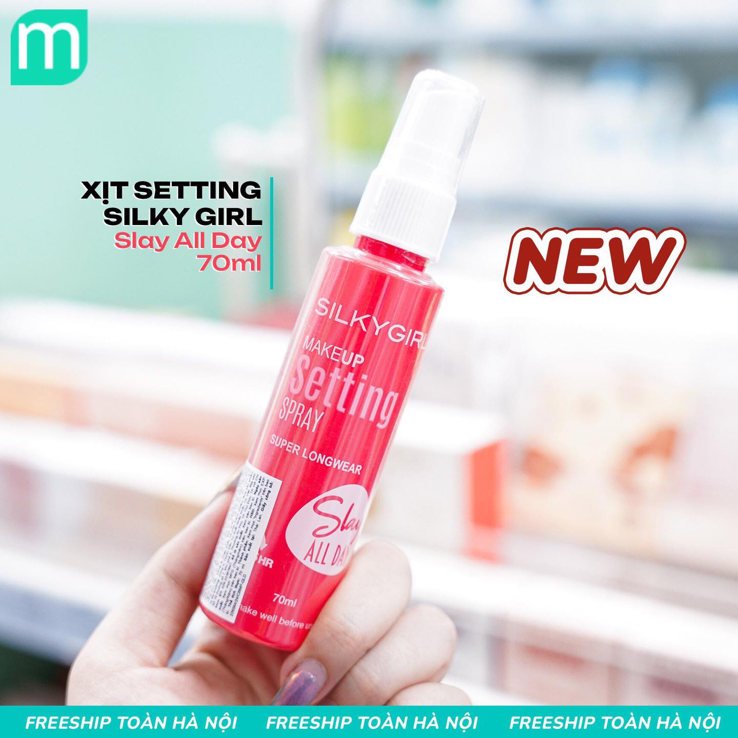 Xịt Make Up Setting Silky Girl Slay All Day 70ml Xịt Make Up Setting Silky Girl Slay All Day 70ml