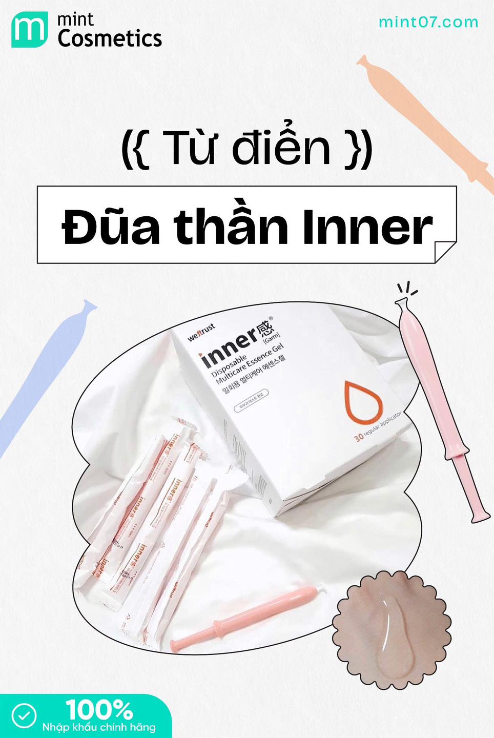 Đũa Thần Phụ Khoa Inner Wettrust Disposable Multicare Essence Gel