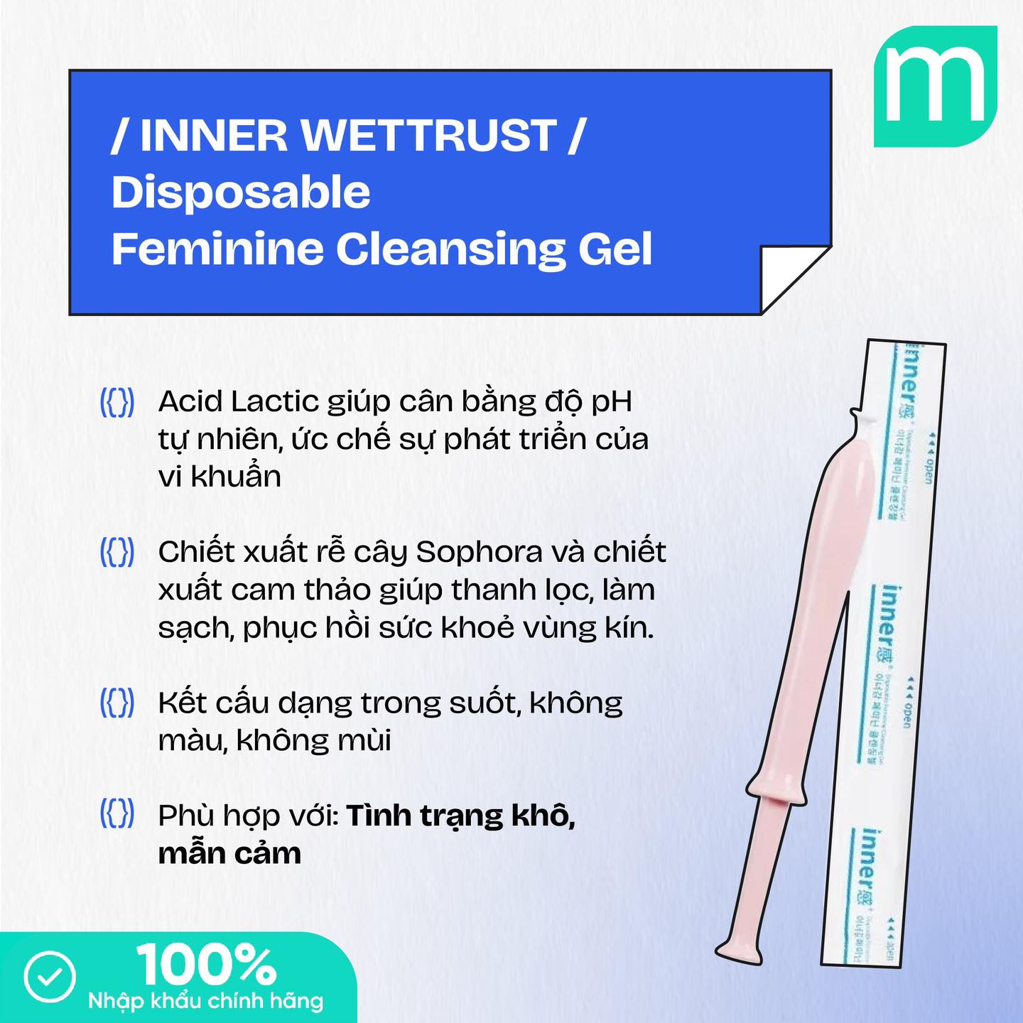 Đũa Thần Phụ Khoa Inner Wettrust Disposable Multicare Essence Gel
