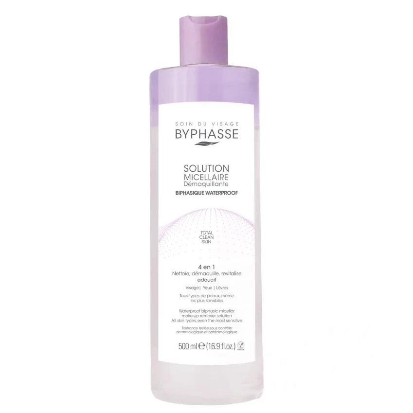 Nước Tẩy Trang 2 Lớp Byphasse Solution Micellaire (Tím) 500ml Nước Tẩy Trang 2 Lớp Byphasse Solution Micellaire (Tím) 500ml