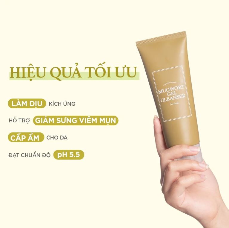 Sữa Rửa Mặt Ngải Cứu I'm From Mugwort Gel Cleanser 150ml Sữa Rửa Mặt Ngải Cứu I'm From Mugwort Gel Cleanser 150ml