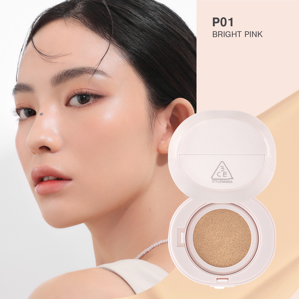 Cushion 3CE Bare Cover SPF40 PA++Che Phủ Tự Nhiên