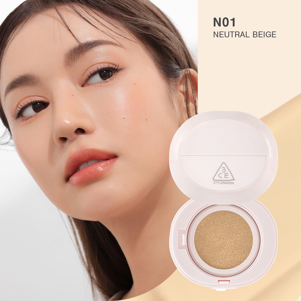 Cushion 3CE Bare Cover SPF40 PA++Che Phủ Tự Nhiên