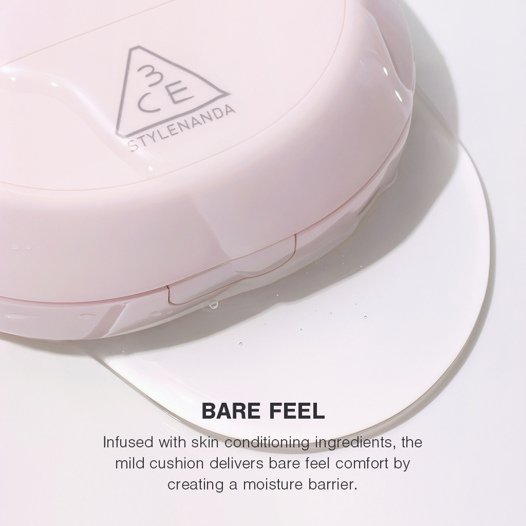 Cushion 3CE Bare Cover SPF40 PA++Che Phủ Tự Nhiên