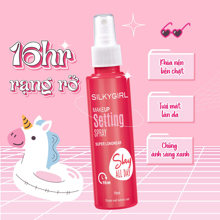 Xịt Make Up Setting Silky Girl Slay All Day 70ml Xịt Make Up Setting Silky Girl Slay All Day 70ml