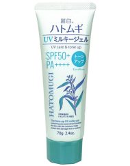 Kem Chống Nắng Hatomugi The Tone Up UV Milky Gel UV Care & Tone Up Mint Green 70G