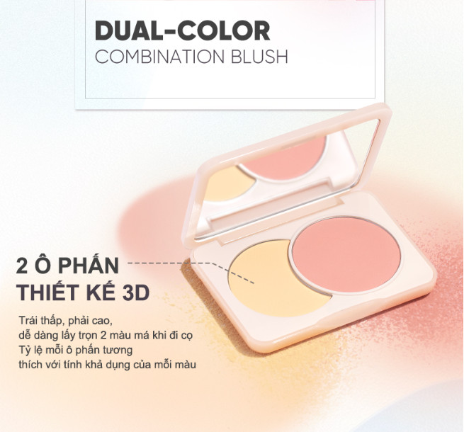 Phấn Má Judydoll 2 Màu Dual Color Combination Blush 6G