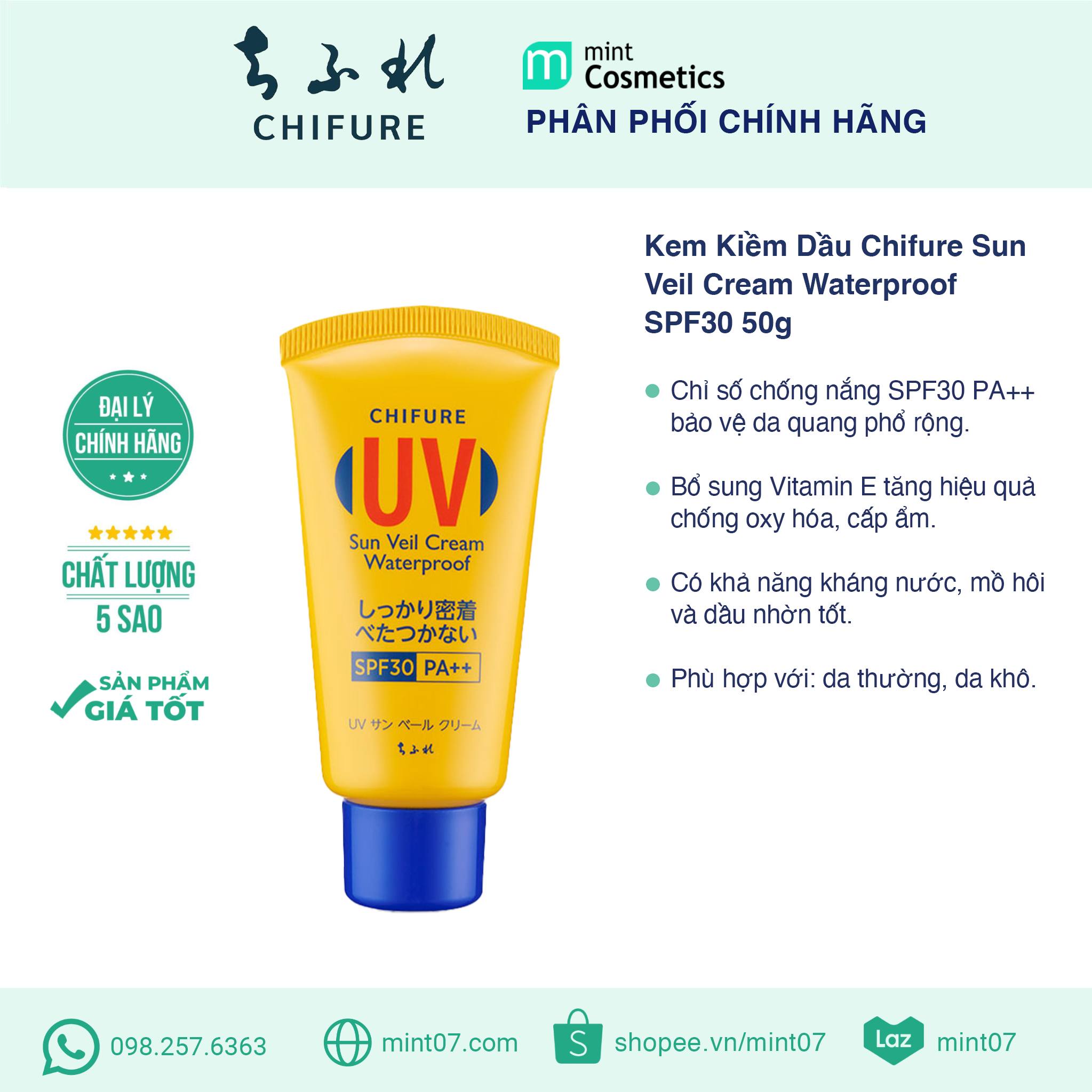 Kem Chống Nắng Chifure Sun Veil Cream Waterproof SPF30 50g