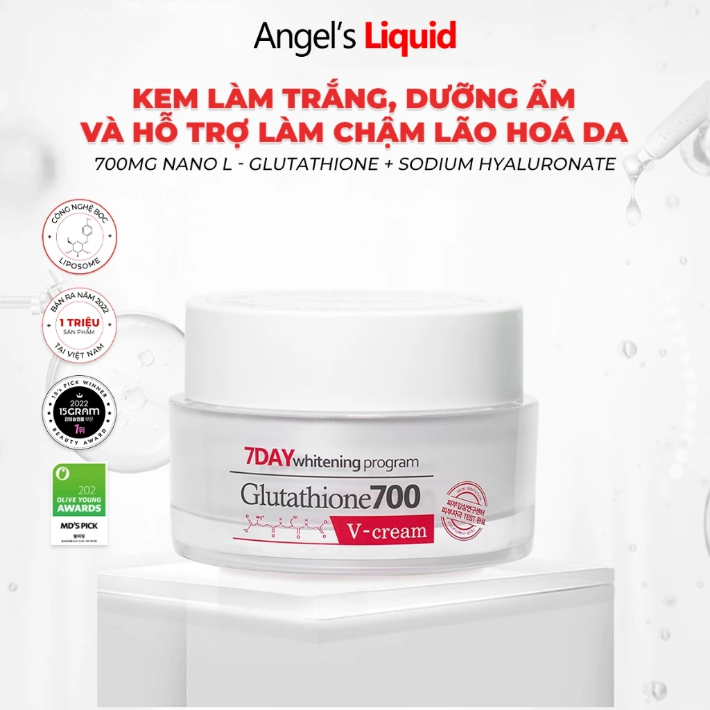 Kem Dưỡng Angel's Liquid 7 Day Glutathione 700 V–Cream 50ml - Mint  Cosmetics