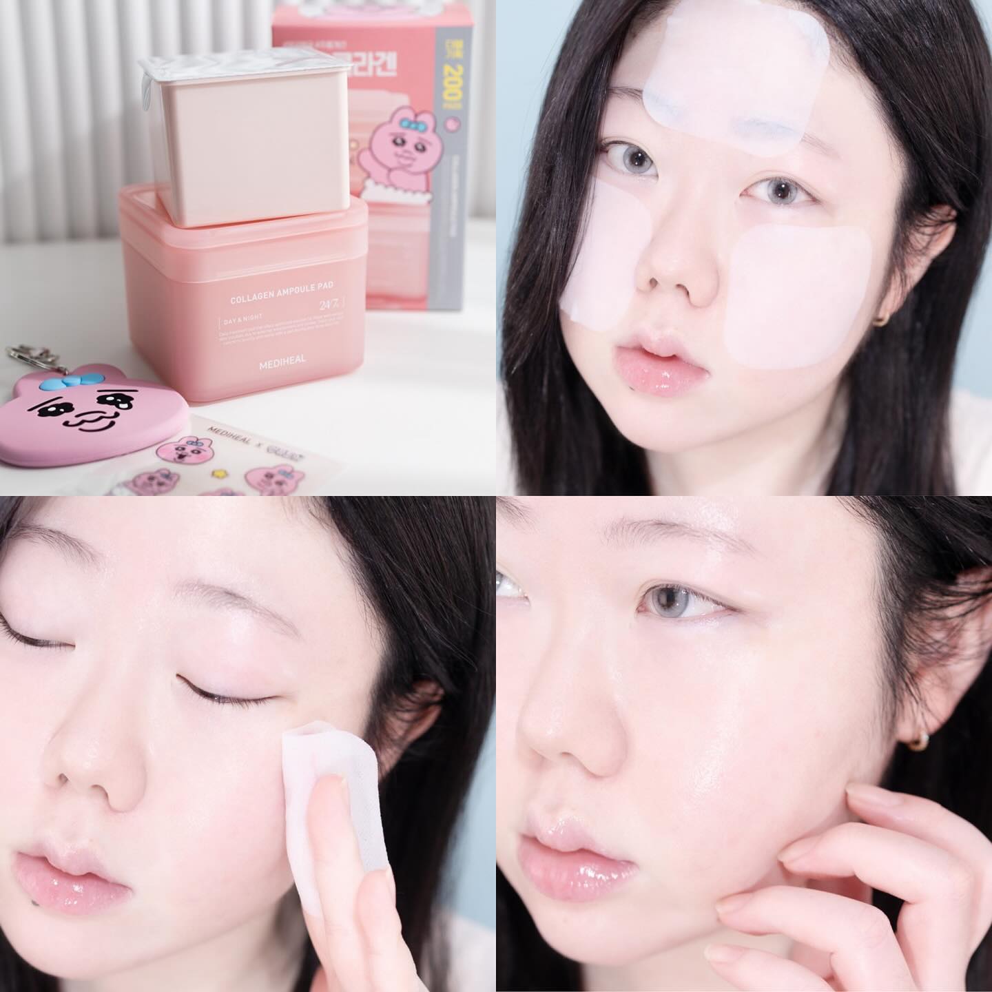 Toner Pad Mediheal Cấp Ẩm Collagen Ampoule Pad 100 Miếng