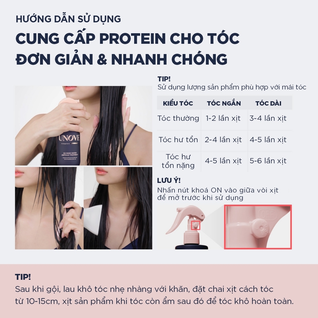 Xịt Dưỡng Tóc UnoveWater Ampoule Treatment 200ML