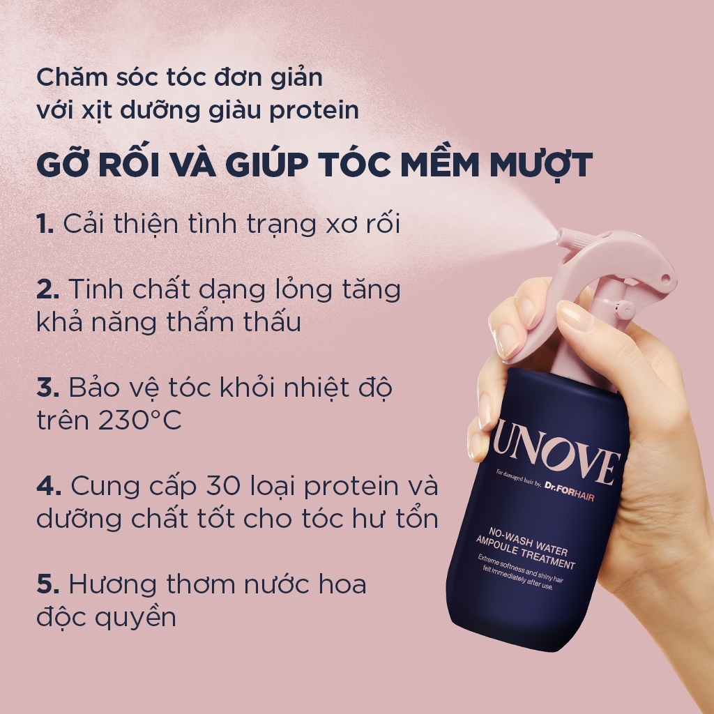 Xịt Dưỡng Tóc UnoveWater Ampoule Treatment 200ML